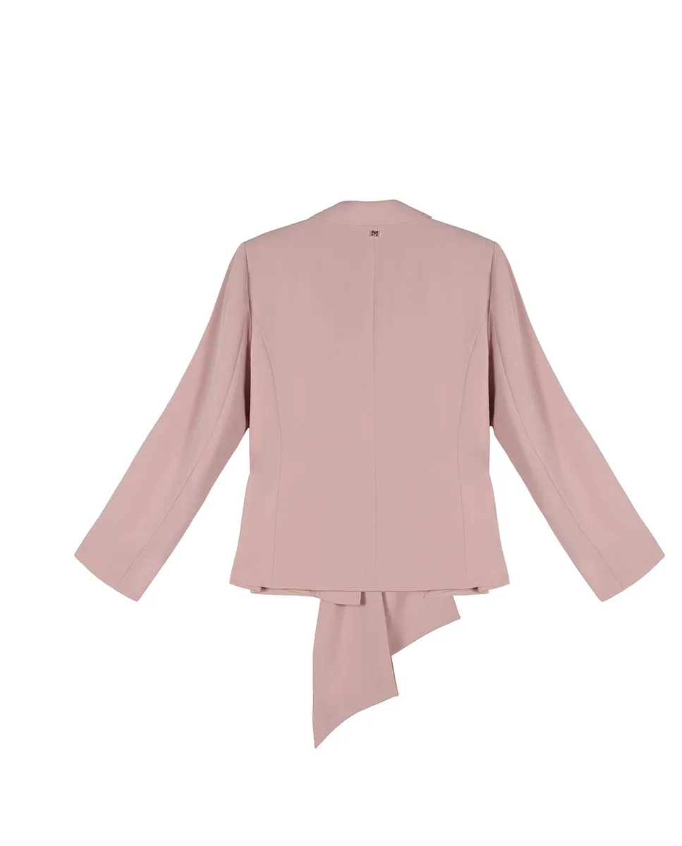 Cropped blazer with knot detail