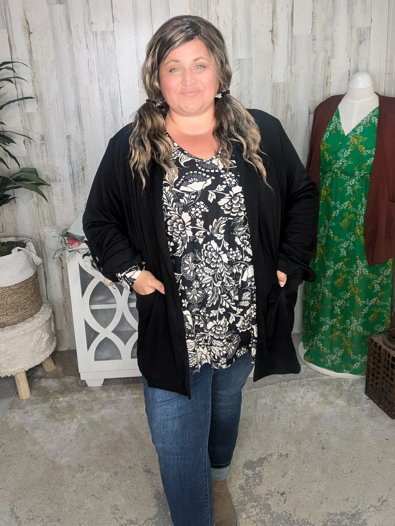 Darby Collared Blazer w/Pockets   Stretch (2 Colors)