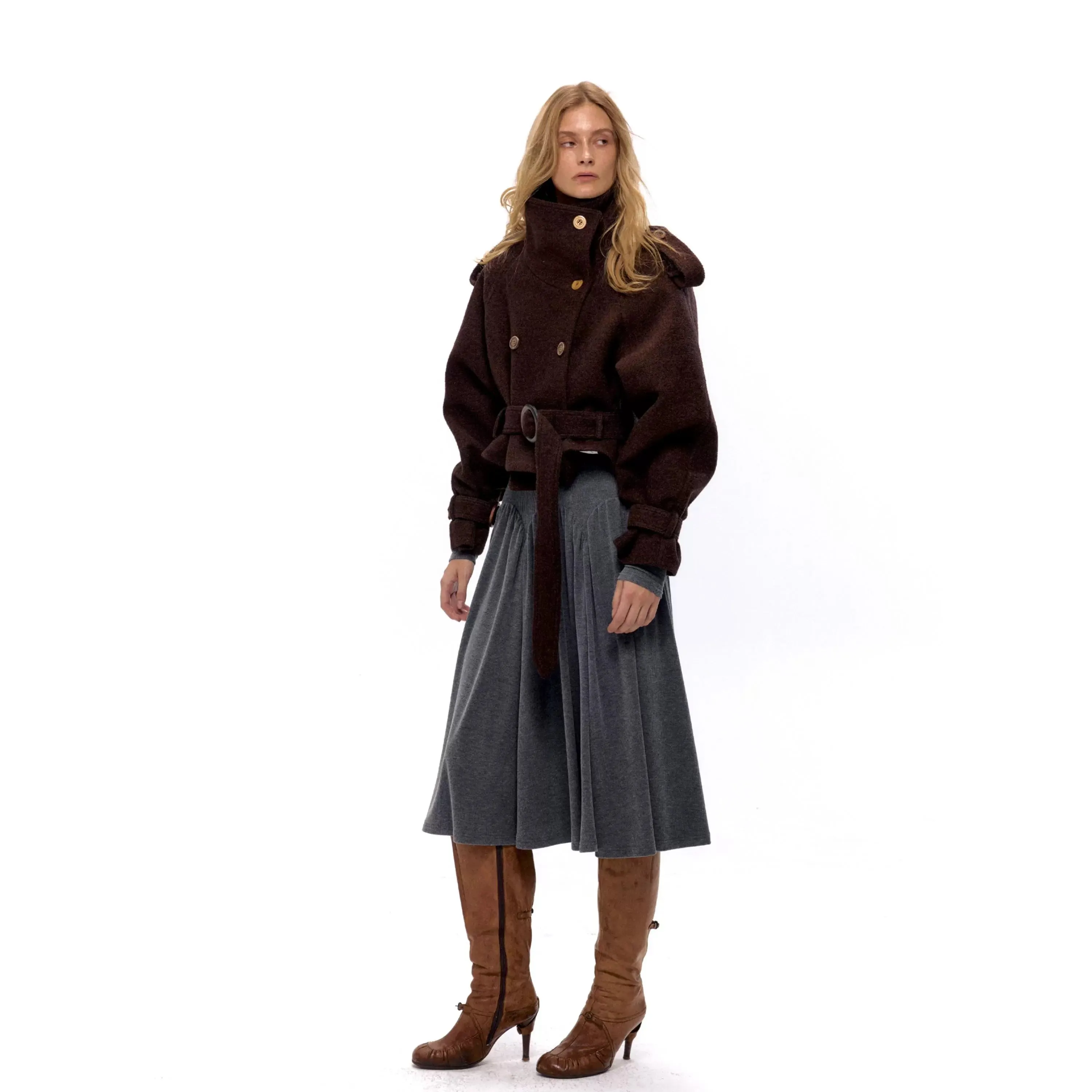 Dark Brown Wool Coat