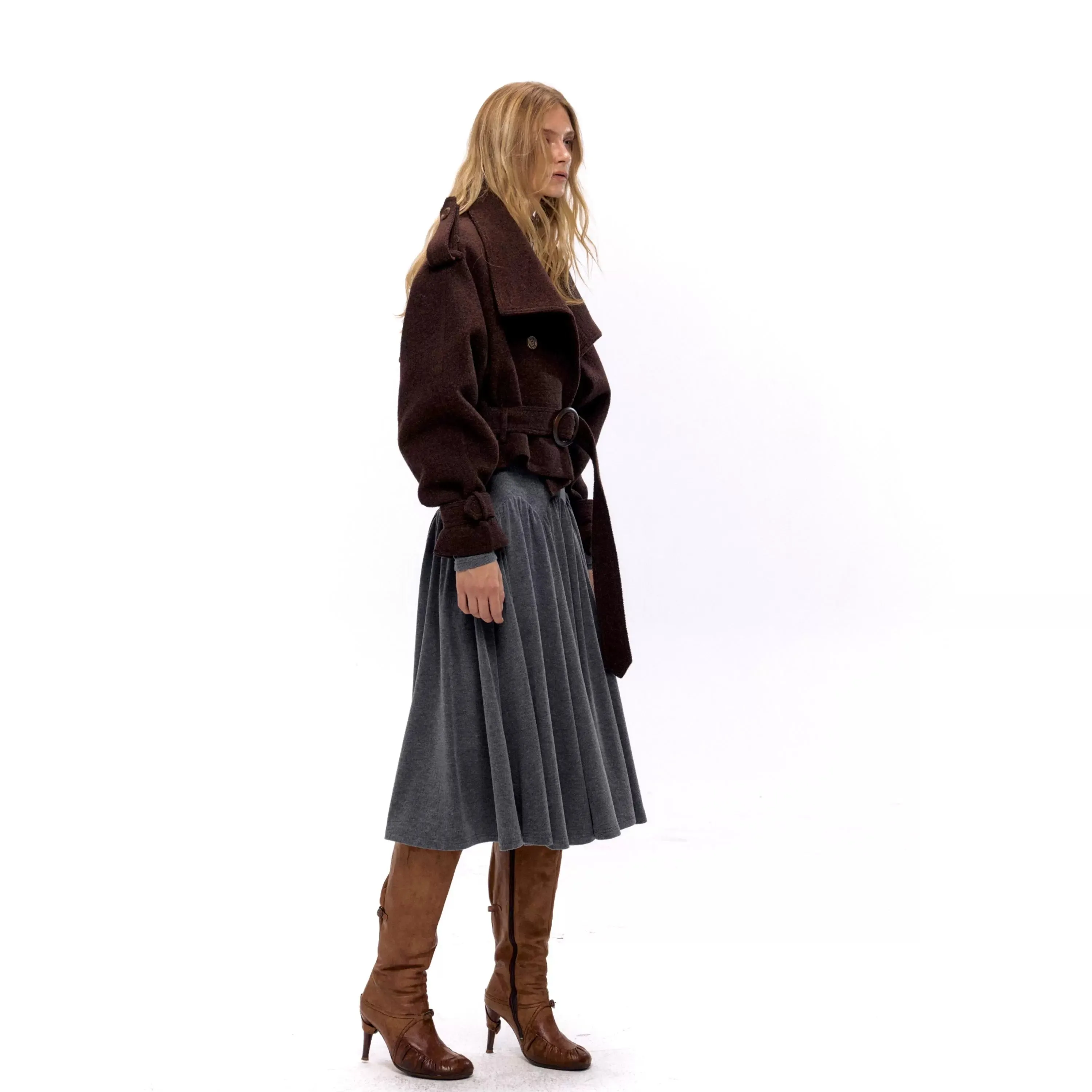 Dark Brown Wool Coat