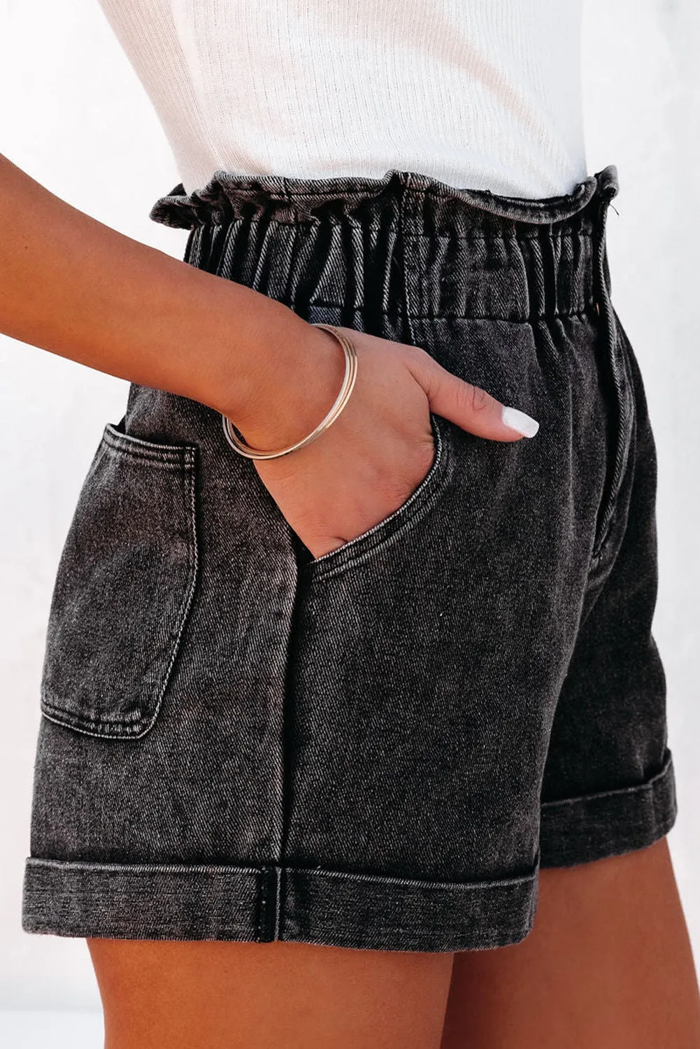 Denim Shorts with Pockets