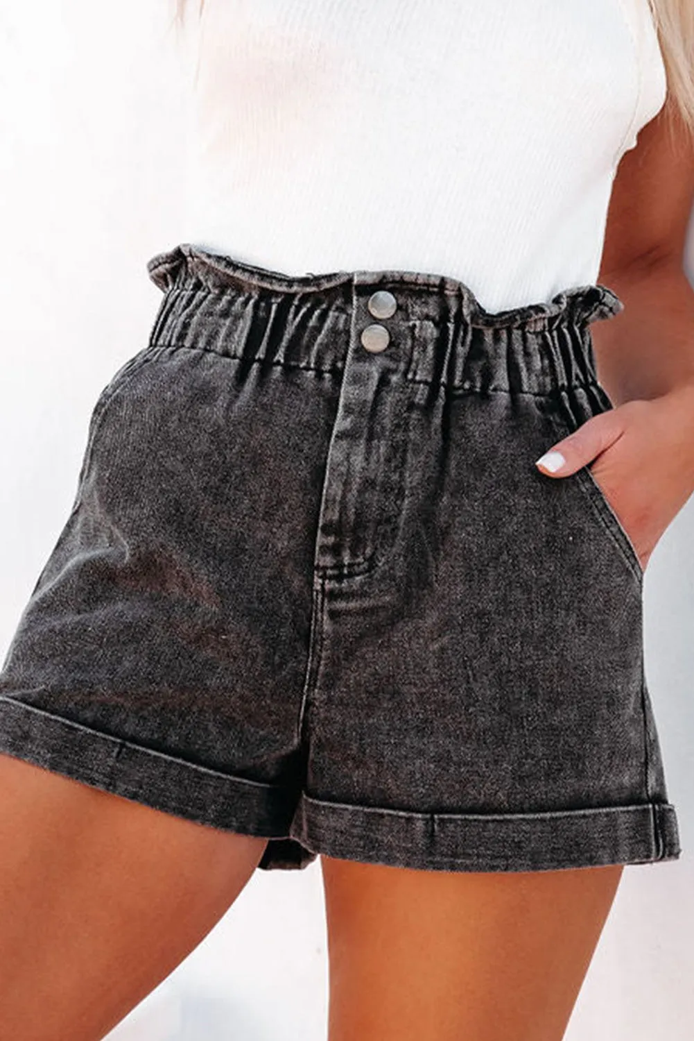 Denim Shorts with Pockets