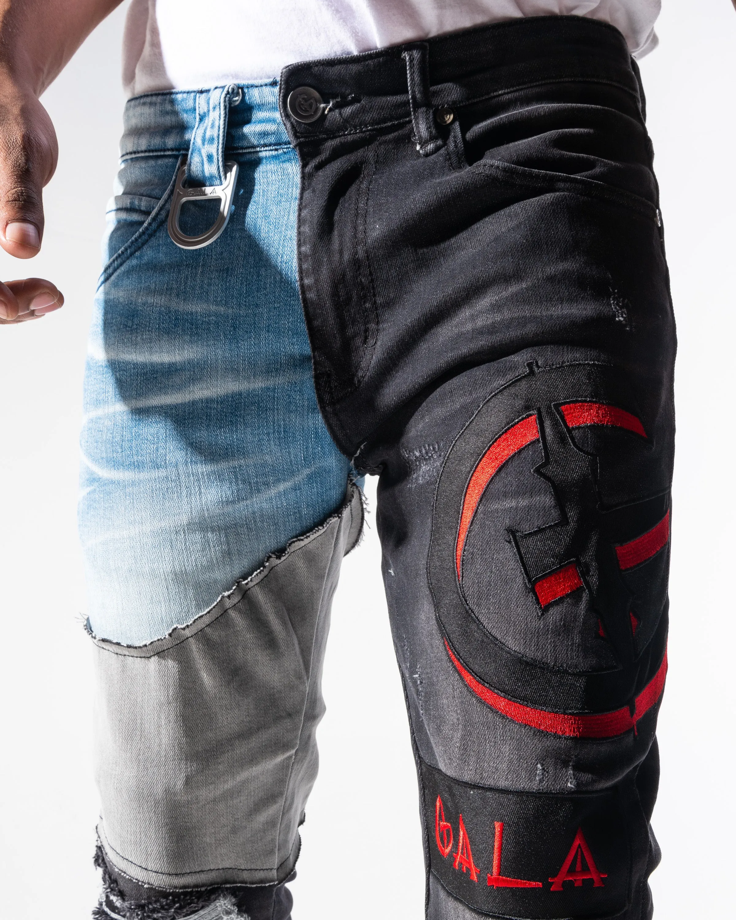 DISORDER DENIM (CHARCOAL/BLUE WASH)