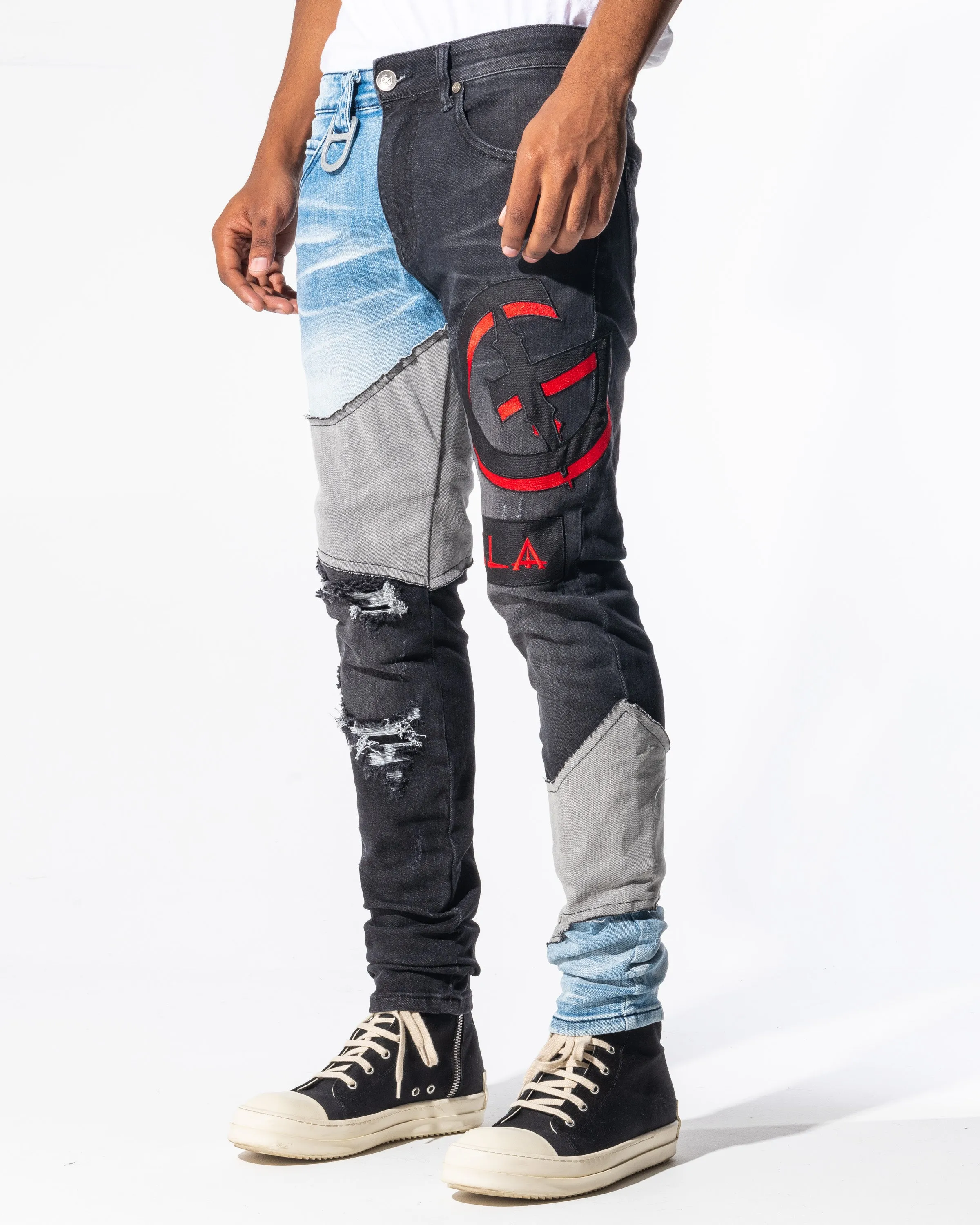 DISORDER DENIM (CHARCOAL/BLUE WASH)