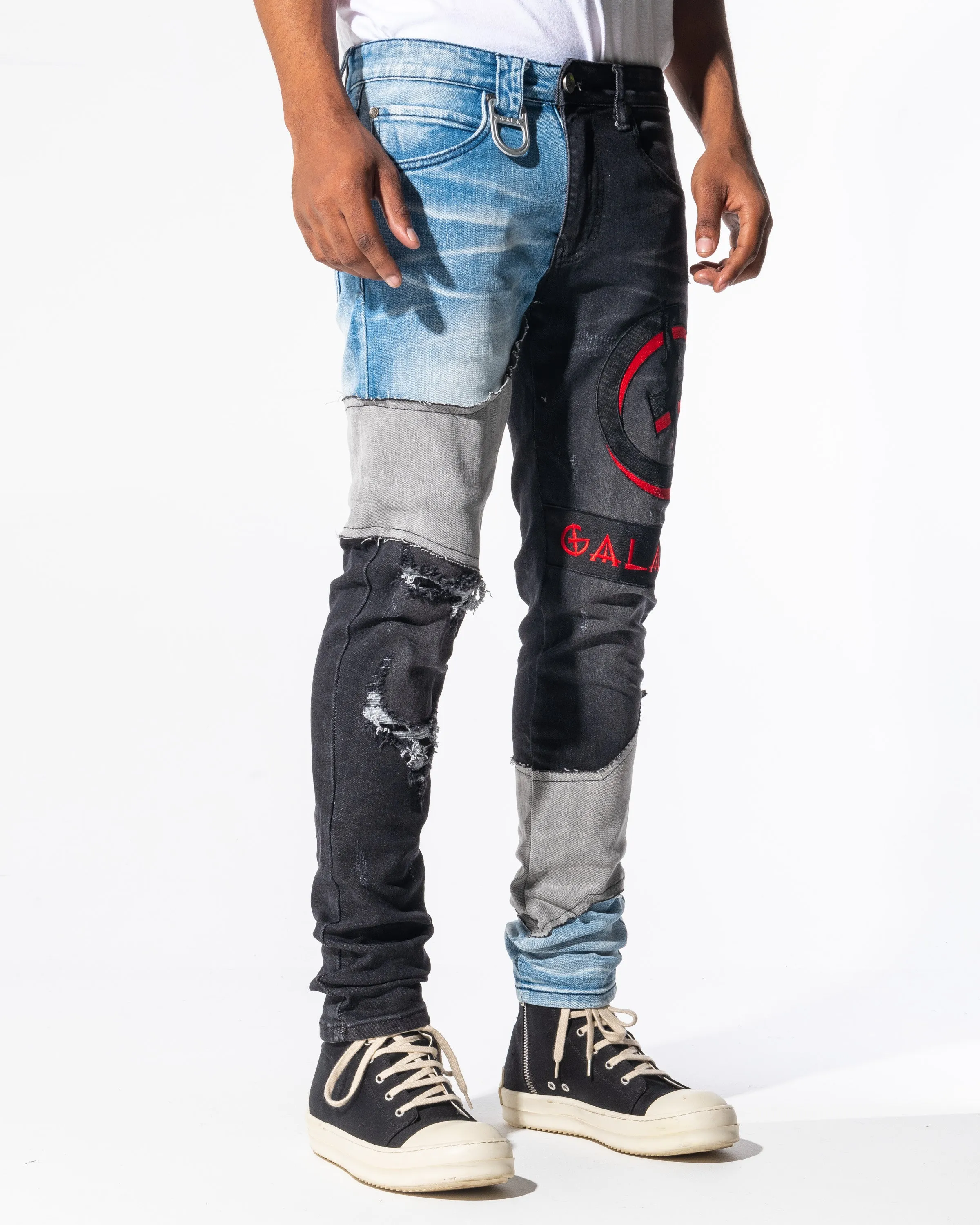 DISORDER DENIM (CHARCOAL/BLUE WASH)