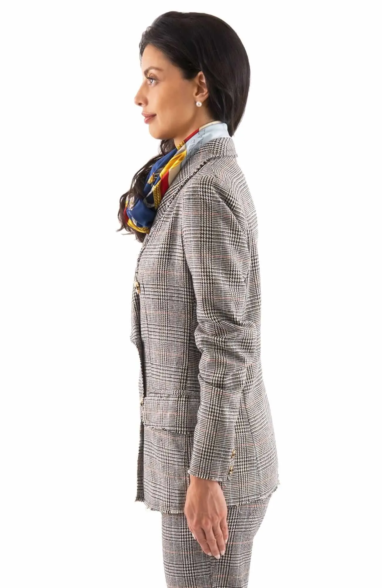 Double Breasted Blazer - Glen Plaid - Final Sale
