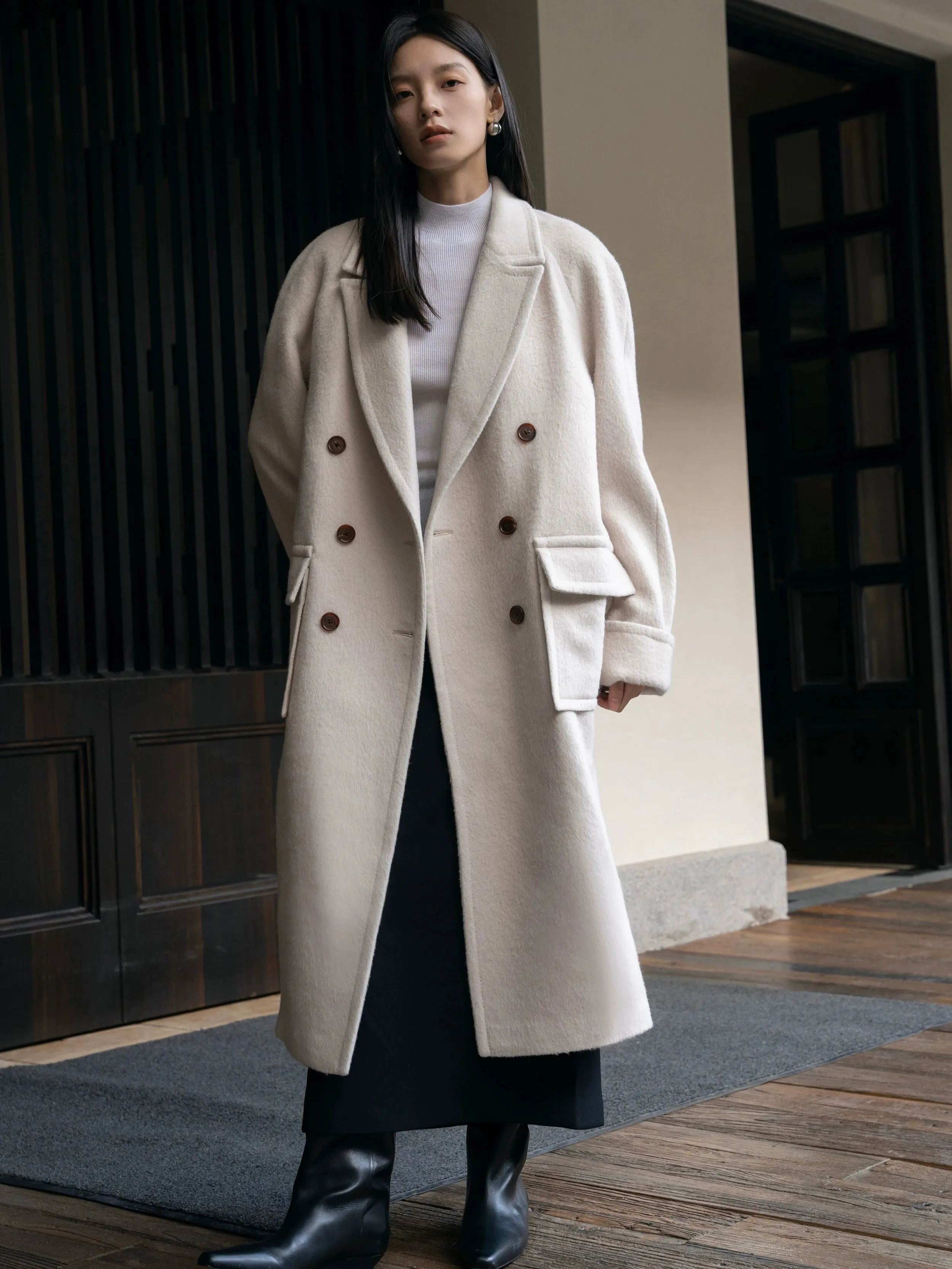 Double-Breasted Wool Coat
