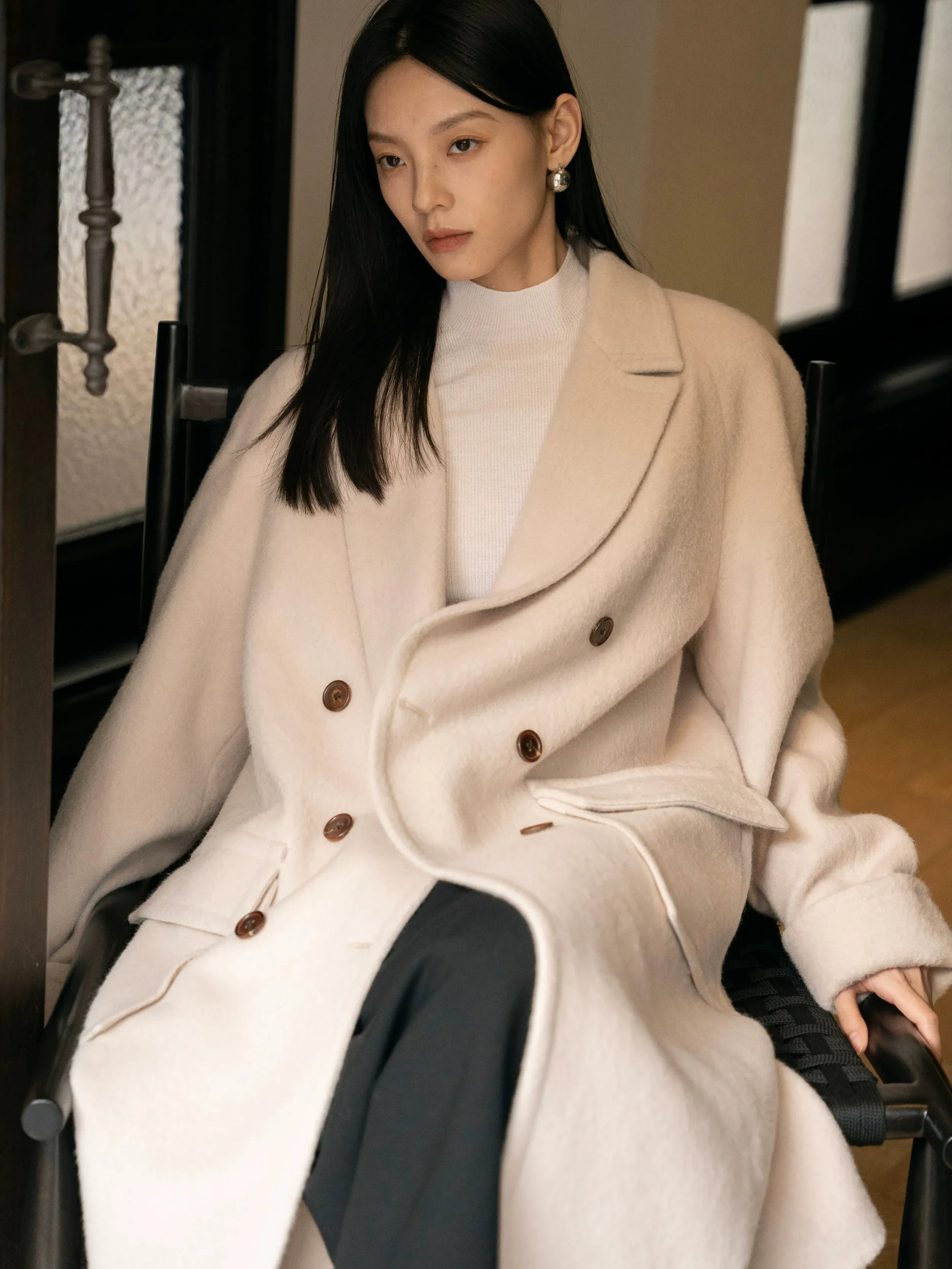 Double-Breasted Wool Coat
