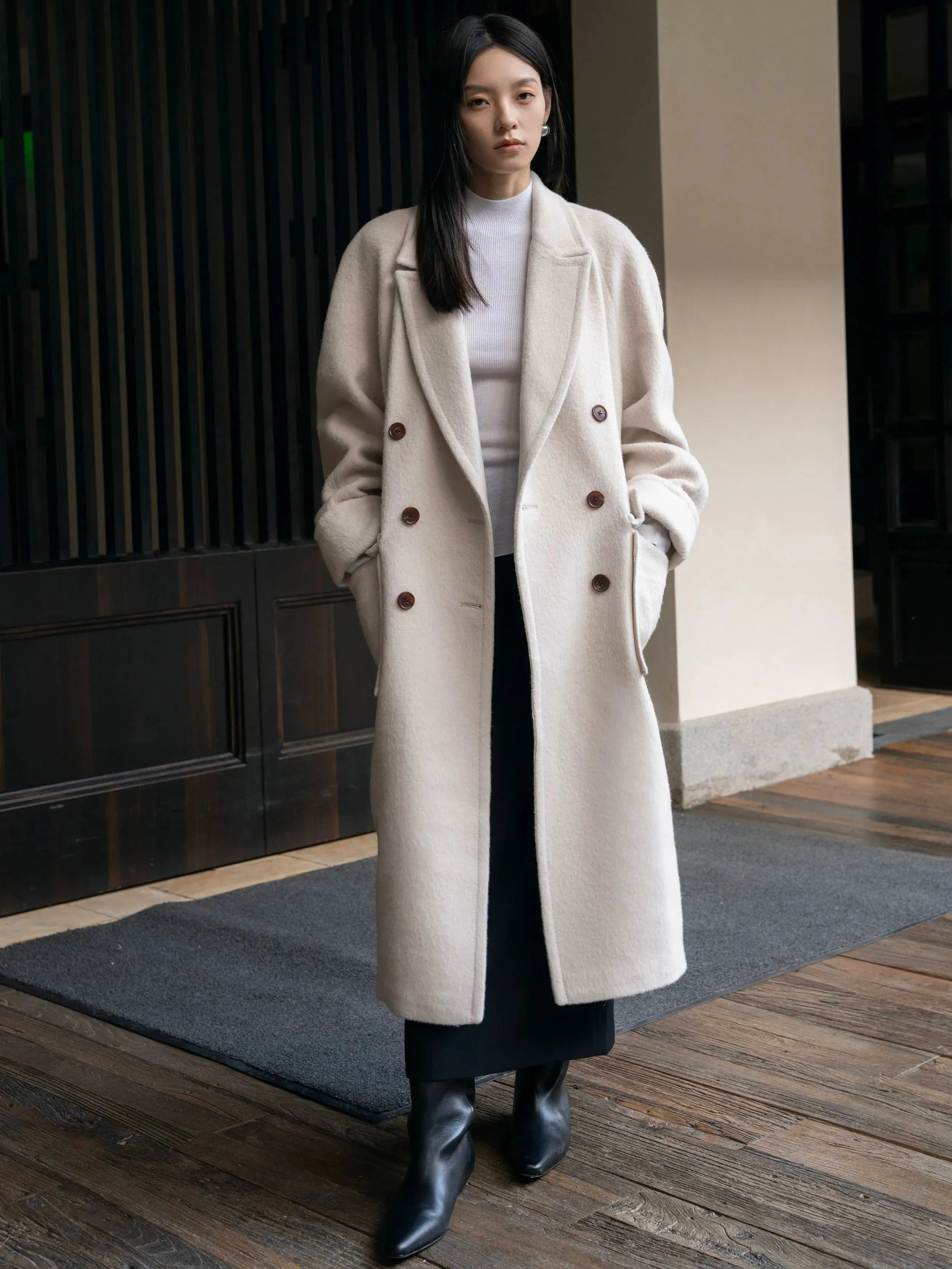 Double-Breasted Wool Coat