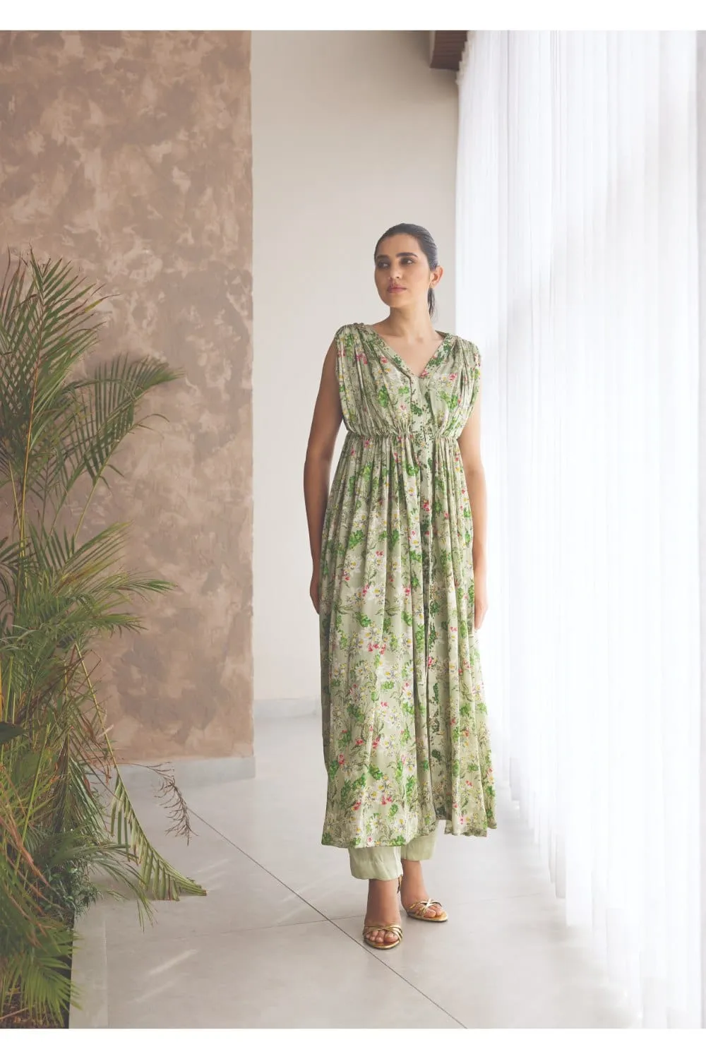 DRAPED KURTA SET