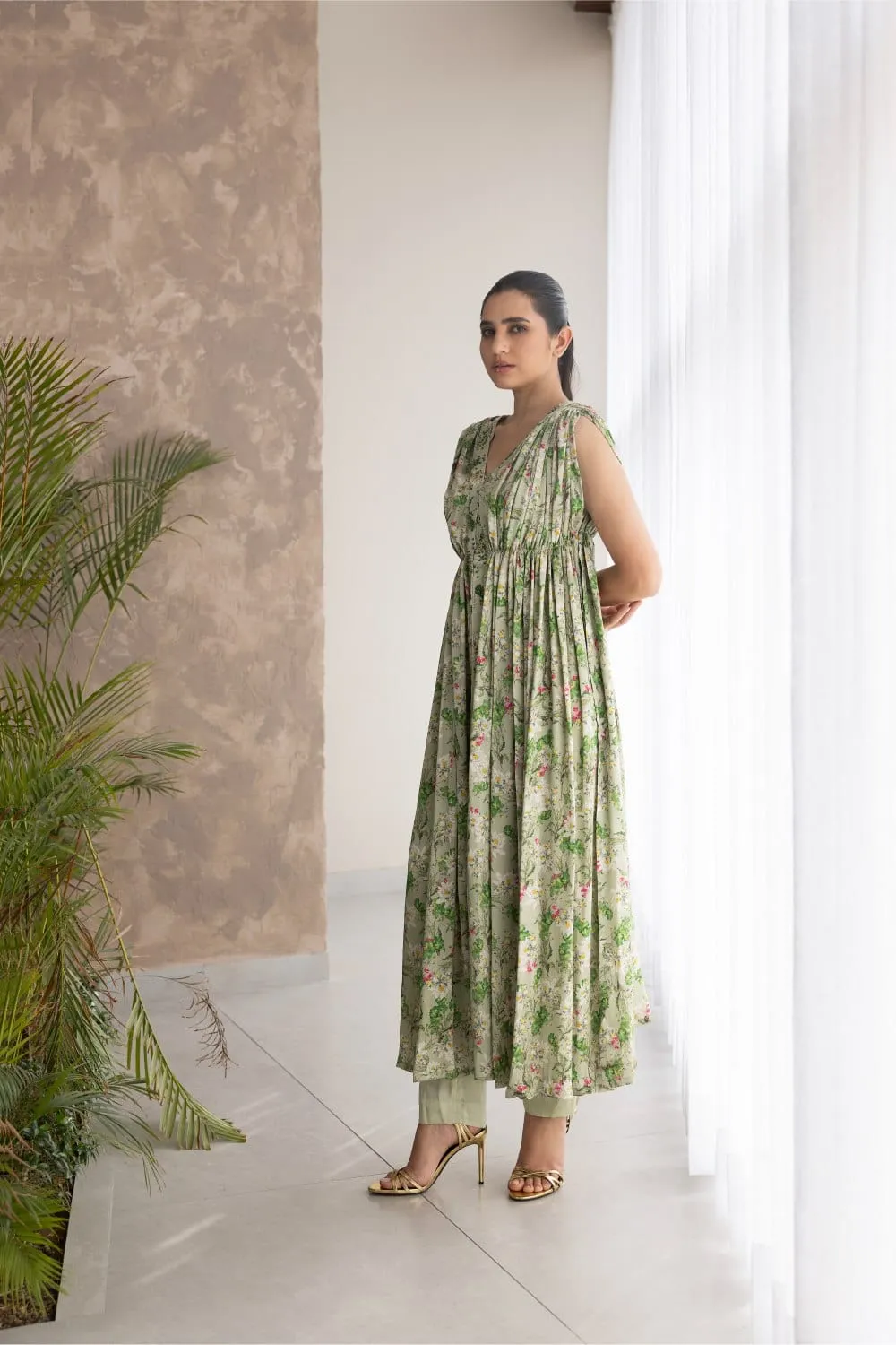 DRAPED KURTA SET