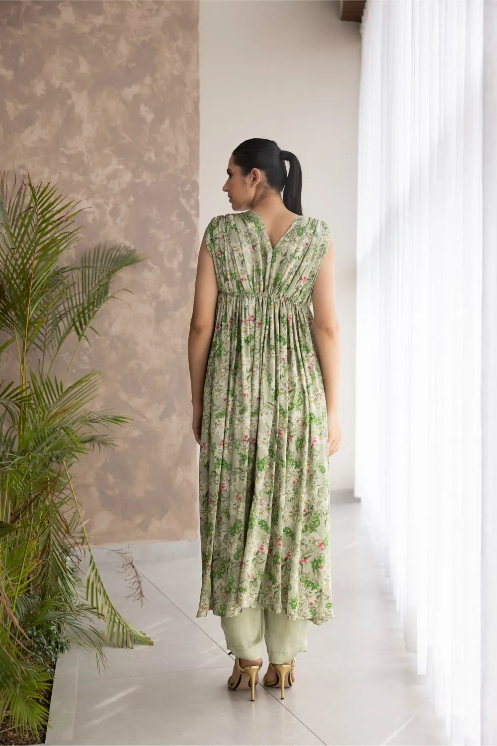 DRAPED KURTA SET
