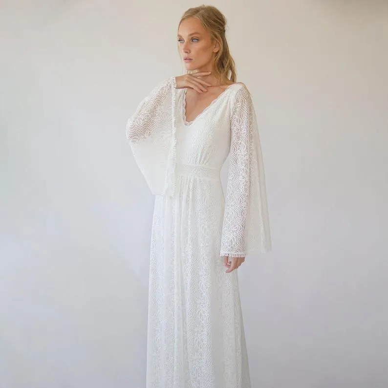 Dress with bell sleeves #1284