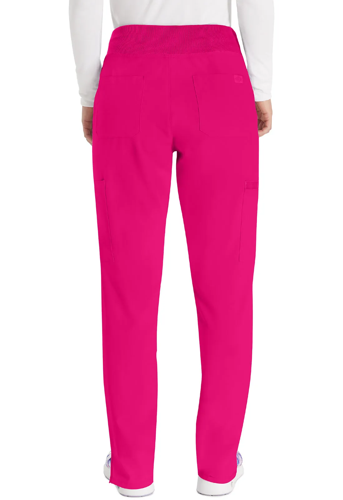 EDS Essentials DK005 Natural Rise Tapered Leg Pull-On Pants Hot Pink