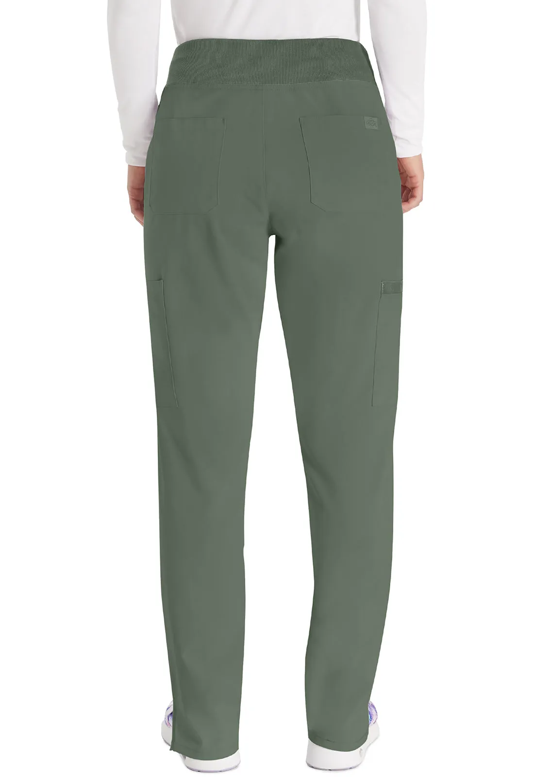 EDS Essentials DK005 Natural Rise Tapered Leg Pull-On Pants Olive