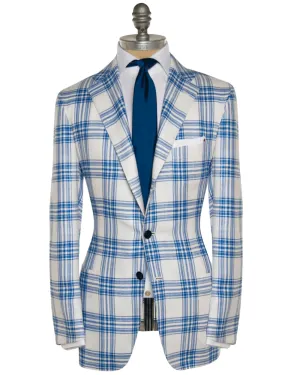 Electric Blue and White Plaid Sportcoat