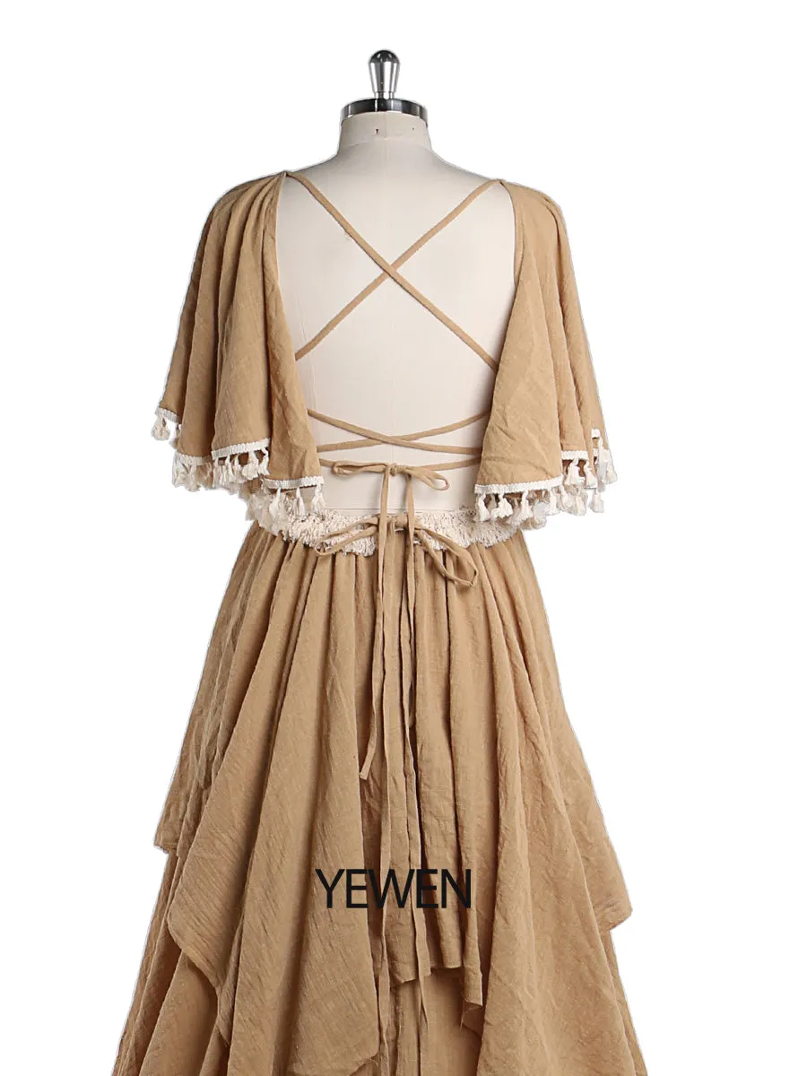 Elegant Cotton Maternity Dresses for Photo Shoot V Neck Photography Maxi Dress YEWEN Plus Size YW220415