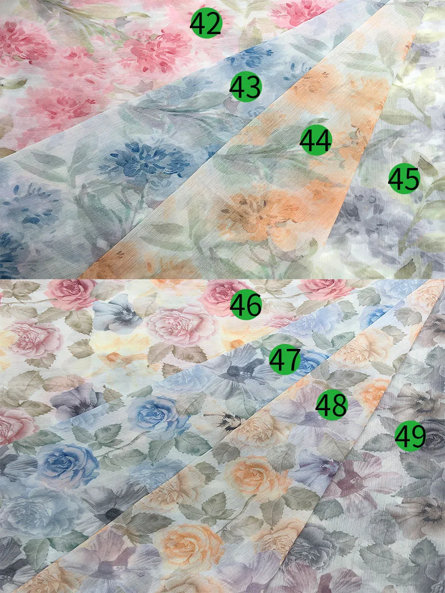 Elegant Printing Chiffon Boho Dress for Photo Shoot Elastic Waist Maxi Dress YD22107-2