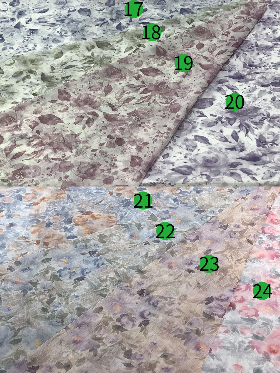 Elegant Printing Chiffon Boho Dress for Photo Shoot Elastic Waist Maxi Dress YD22107-2