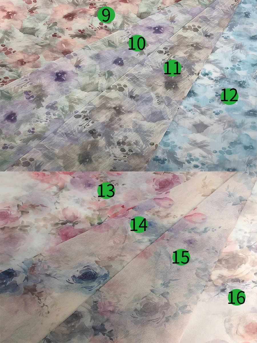 Elegant Printing Chiffon Boho Dress for Photo Shoot Elastic Waist Maxi Dress YD22107-2