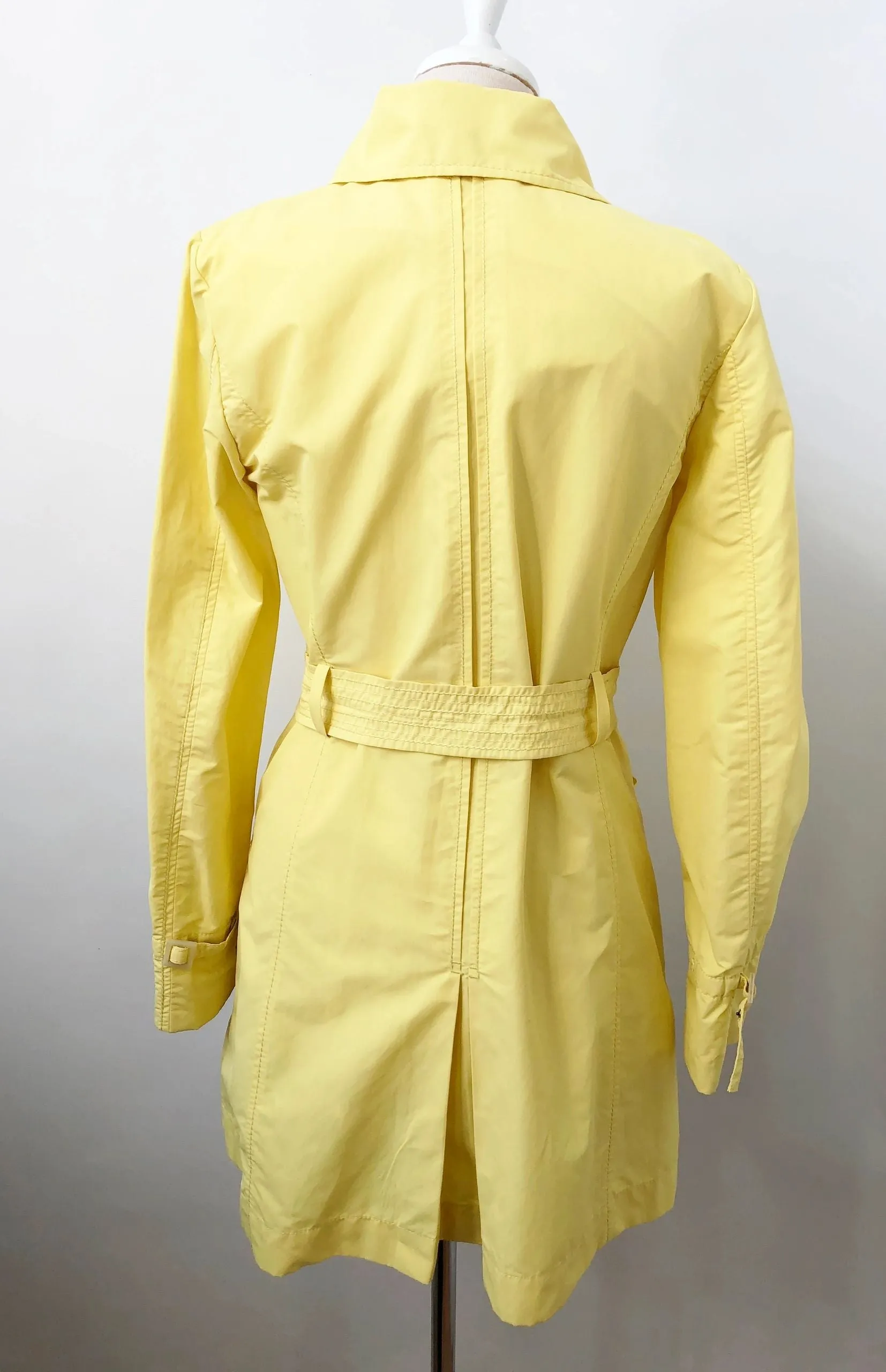 Elie Tahari Yellow Trench Coat Size S