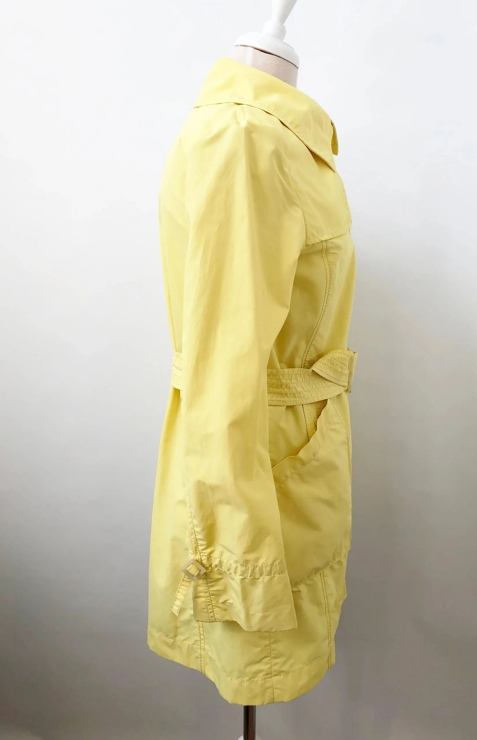 Elie Tahari Yellow Trench Coat Size S
