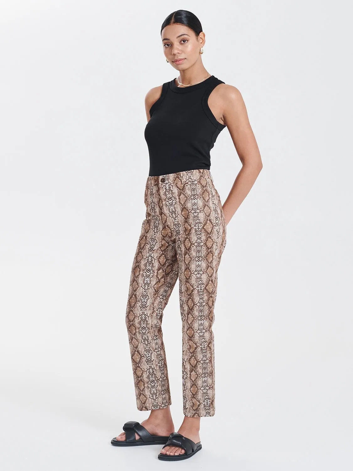 ENA PELLY Ashleigh Straight Leg Pant - Snake Print