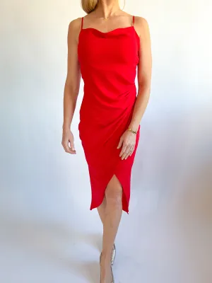 Esther Ruched Midi Slip Dress