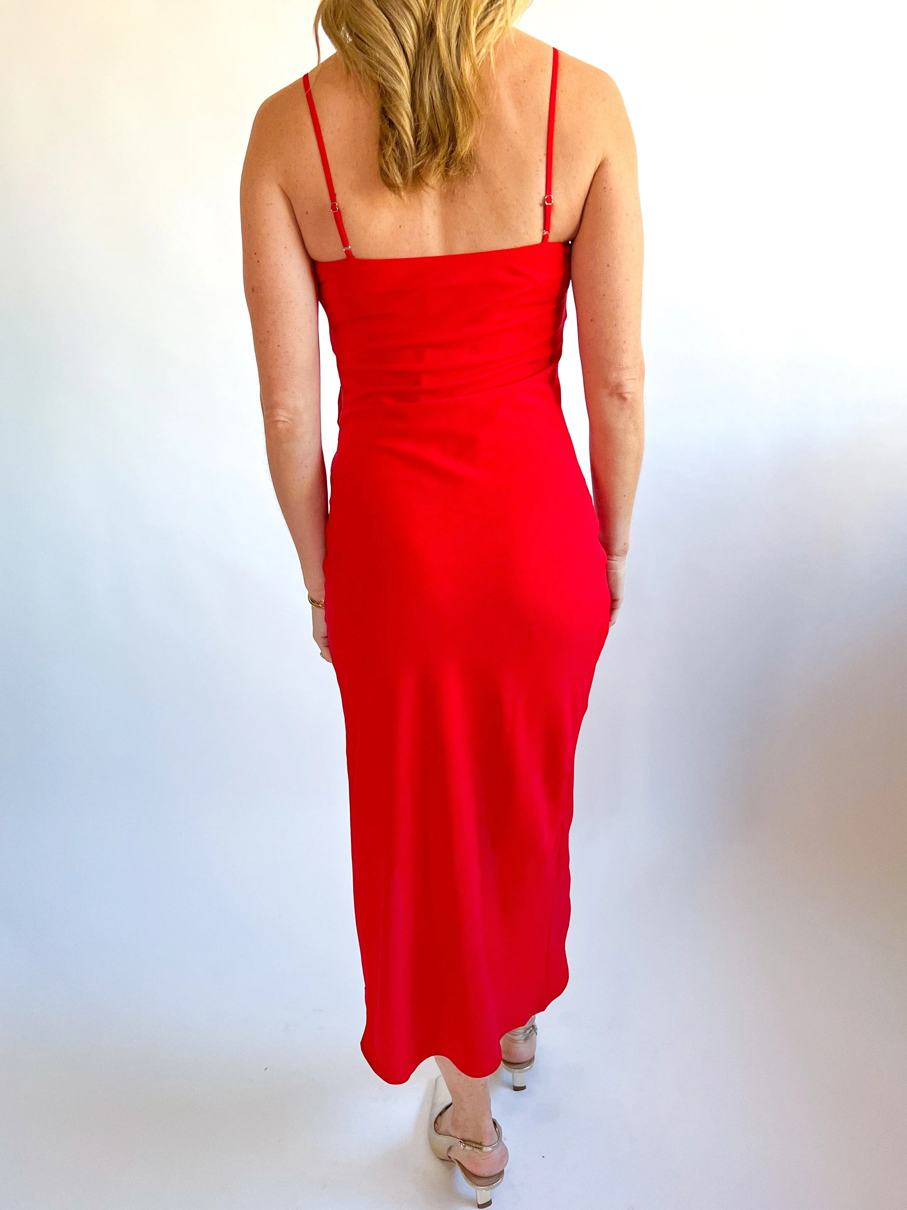 Esther Ruched Midi Slip Dress