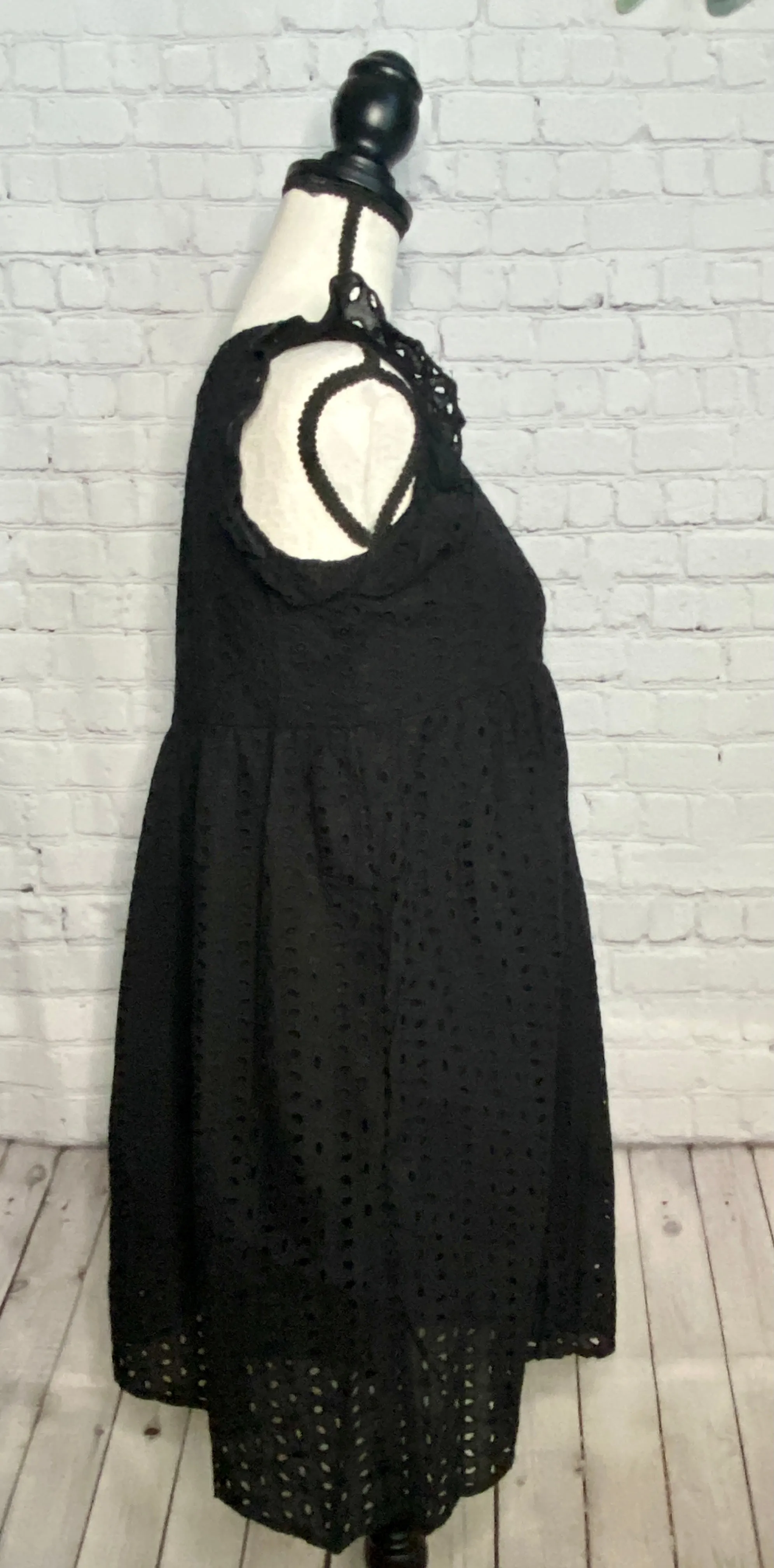 Eyelet To Be Subtle Black Dress