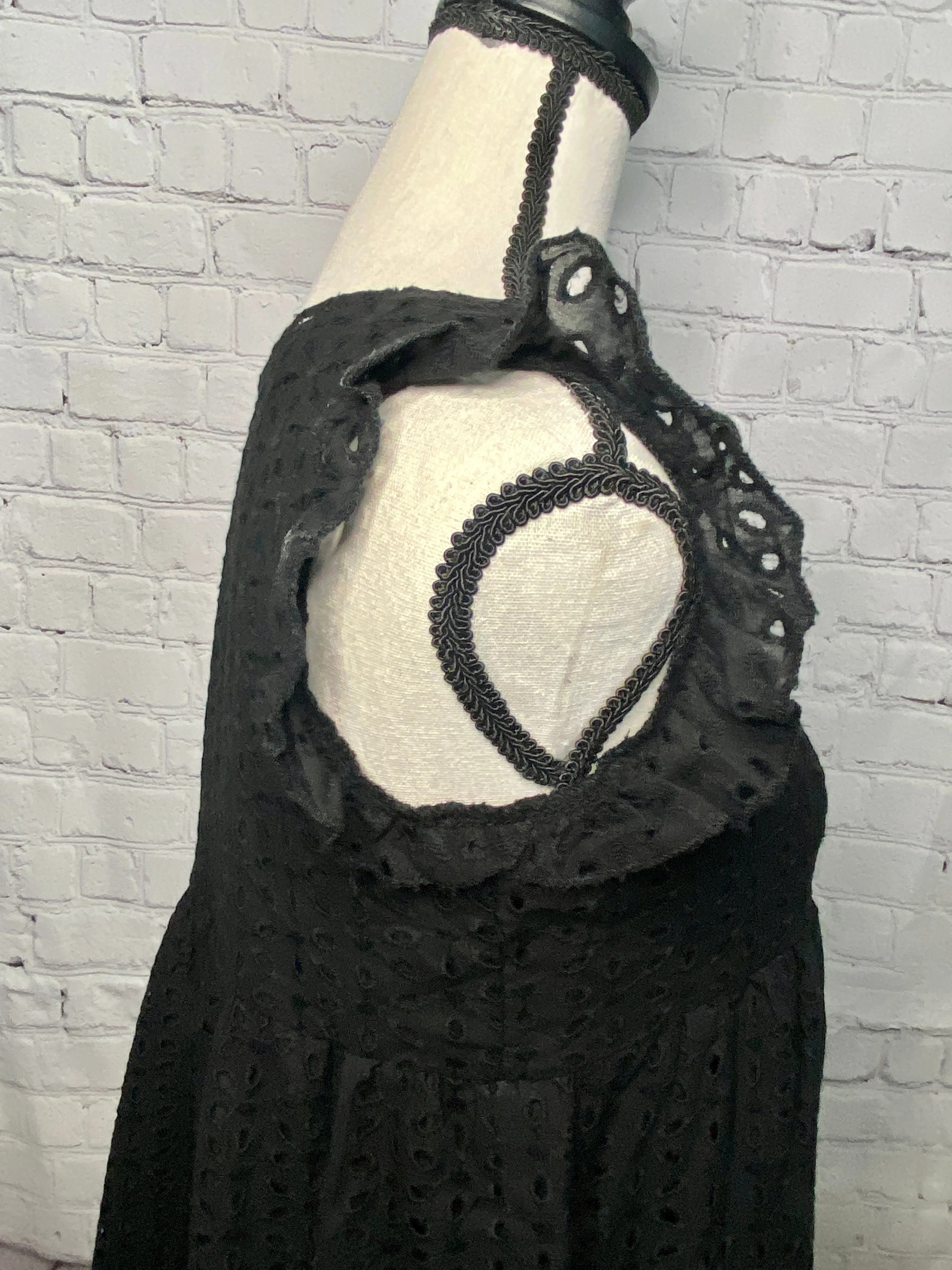 Eyelet To Be Subtle Black Dress