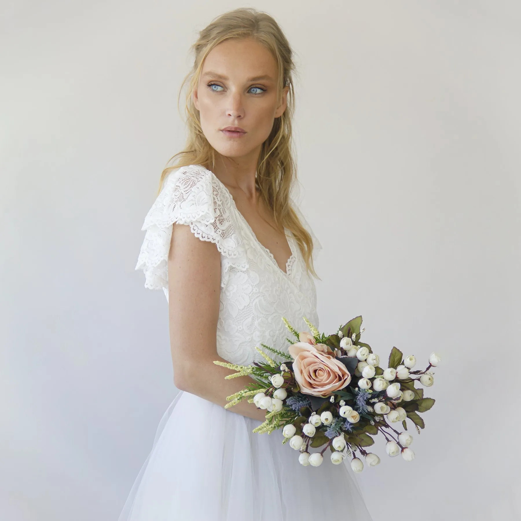 Fairy Blush Drap Dress #1293