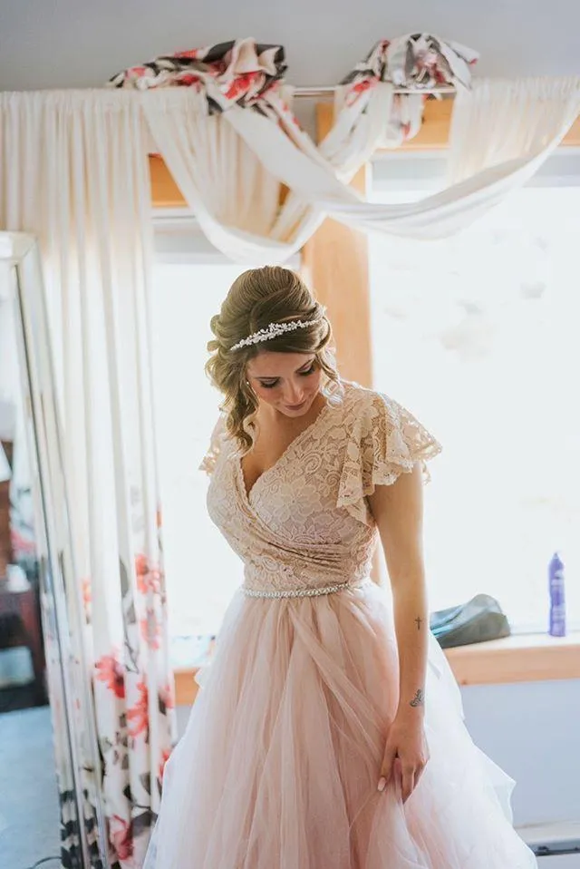 Fairy Blush Drap Dress #1293