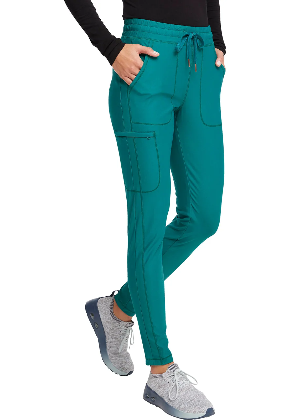 Form CK095 Mid Rise Tapered Leg Drawstring Pants Hunter Green