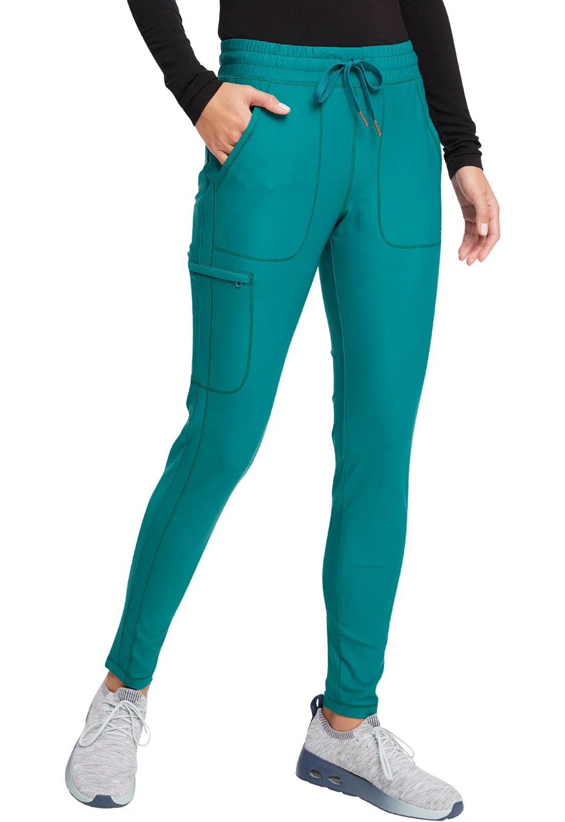 Form CK095 Mid Rise Tapered Leg Drawstring Pants Hunter Green