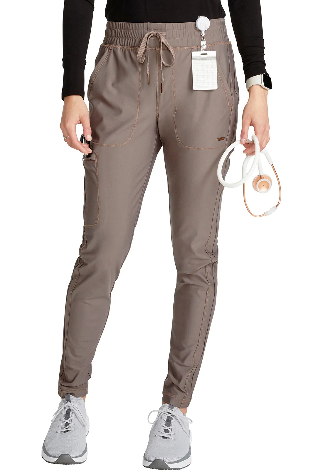 Form CK095 Mid Rise Tapered Leg Drawstring Pants Iron