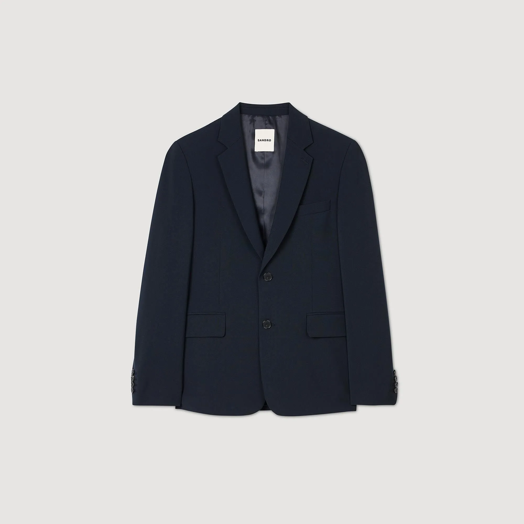 Formal Wool Suit Jacket Navy Blue