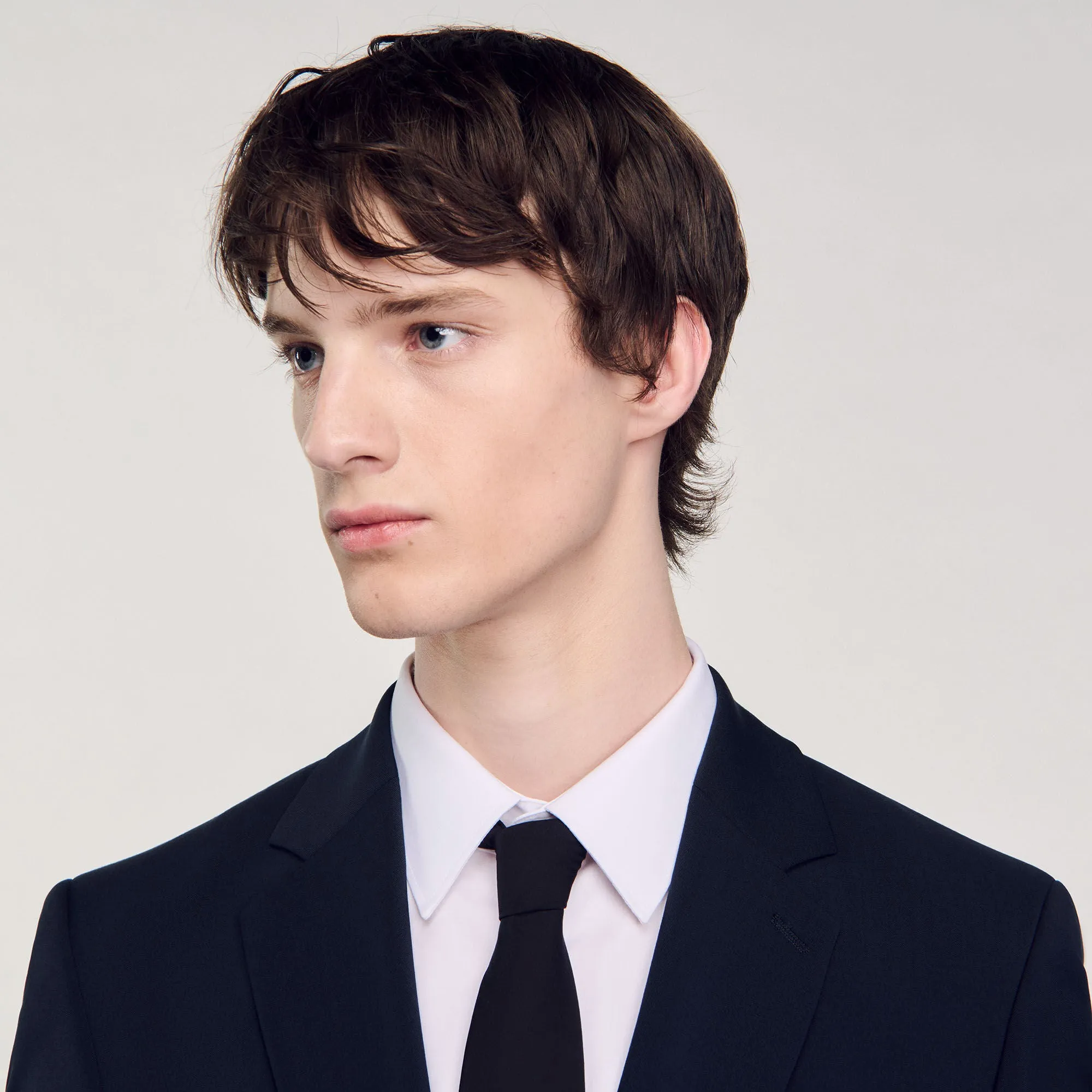 Formal Wool Suit Jacket Navy Blue
