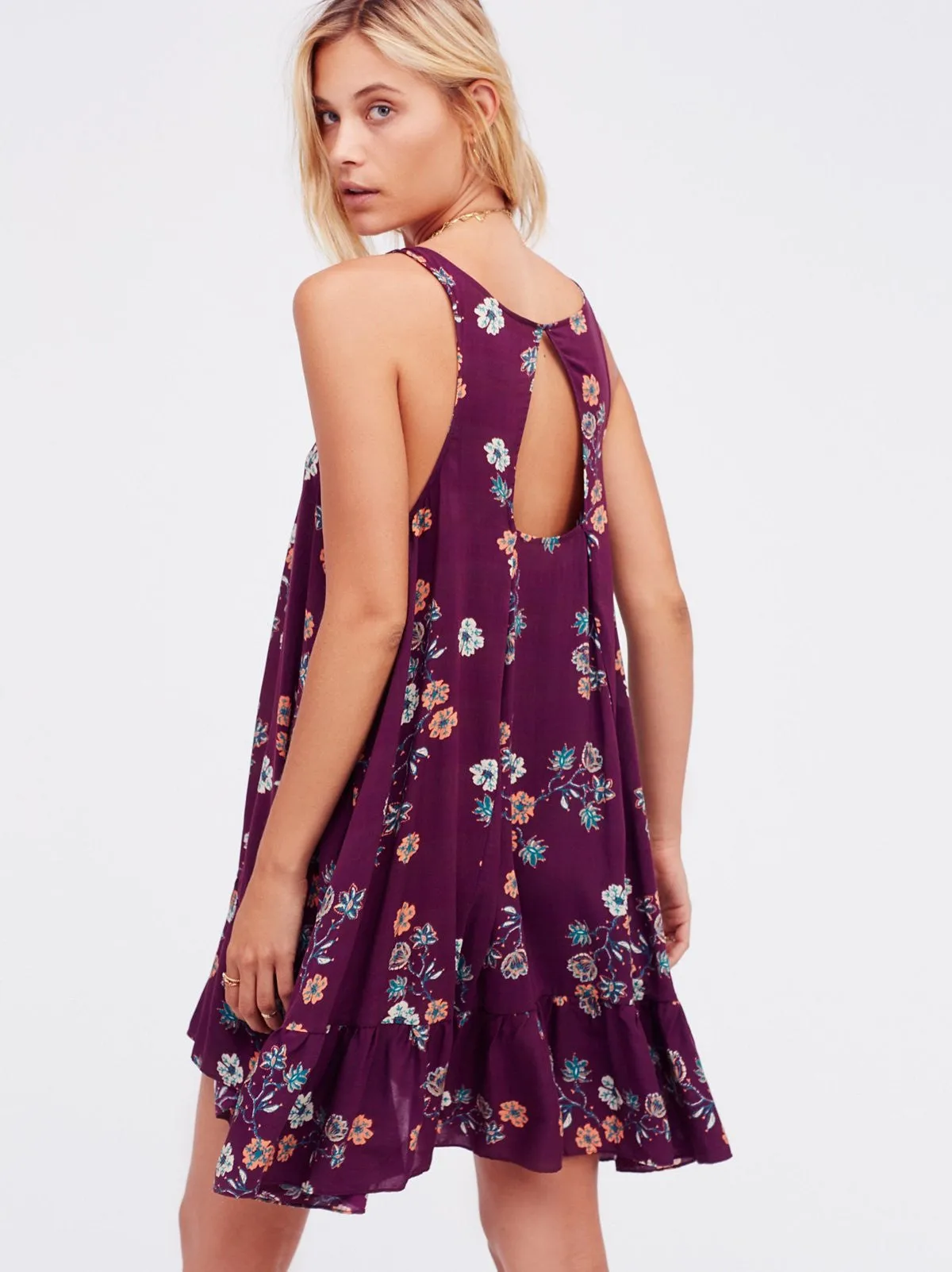 Free People Annka Boarder Slip Dress | Aubergine Combo