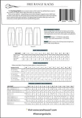 Free Range Pants Pattern --- Sew House Seven
