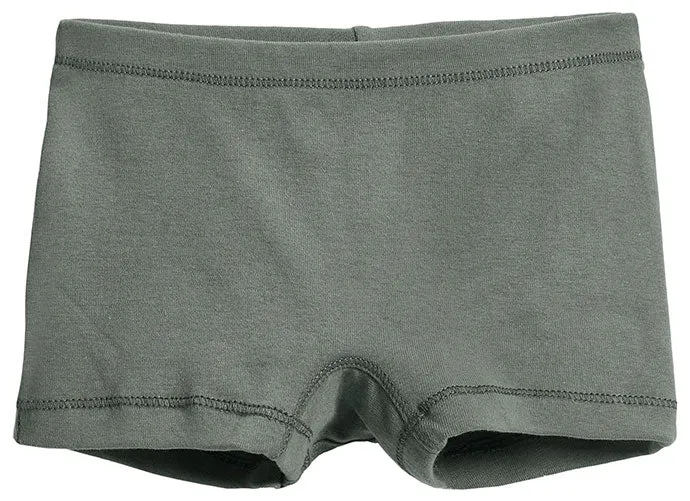 Girls Cotton "Boy Shorts" Underwear | Charcoal