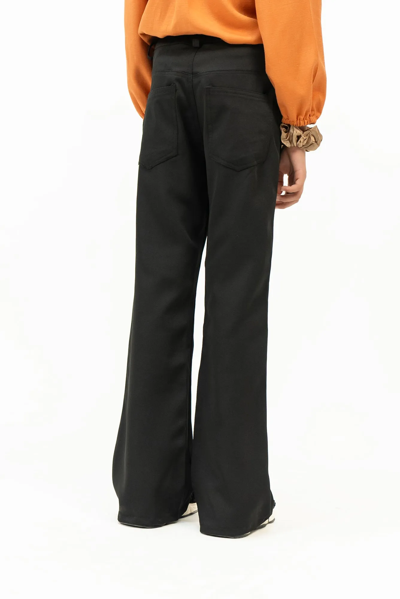 Girls Flared Trouser - Black