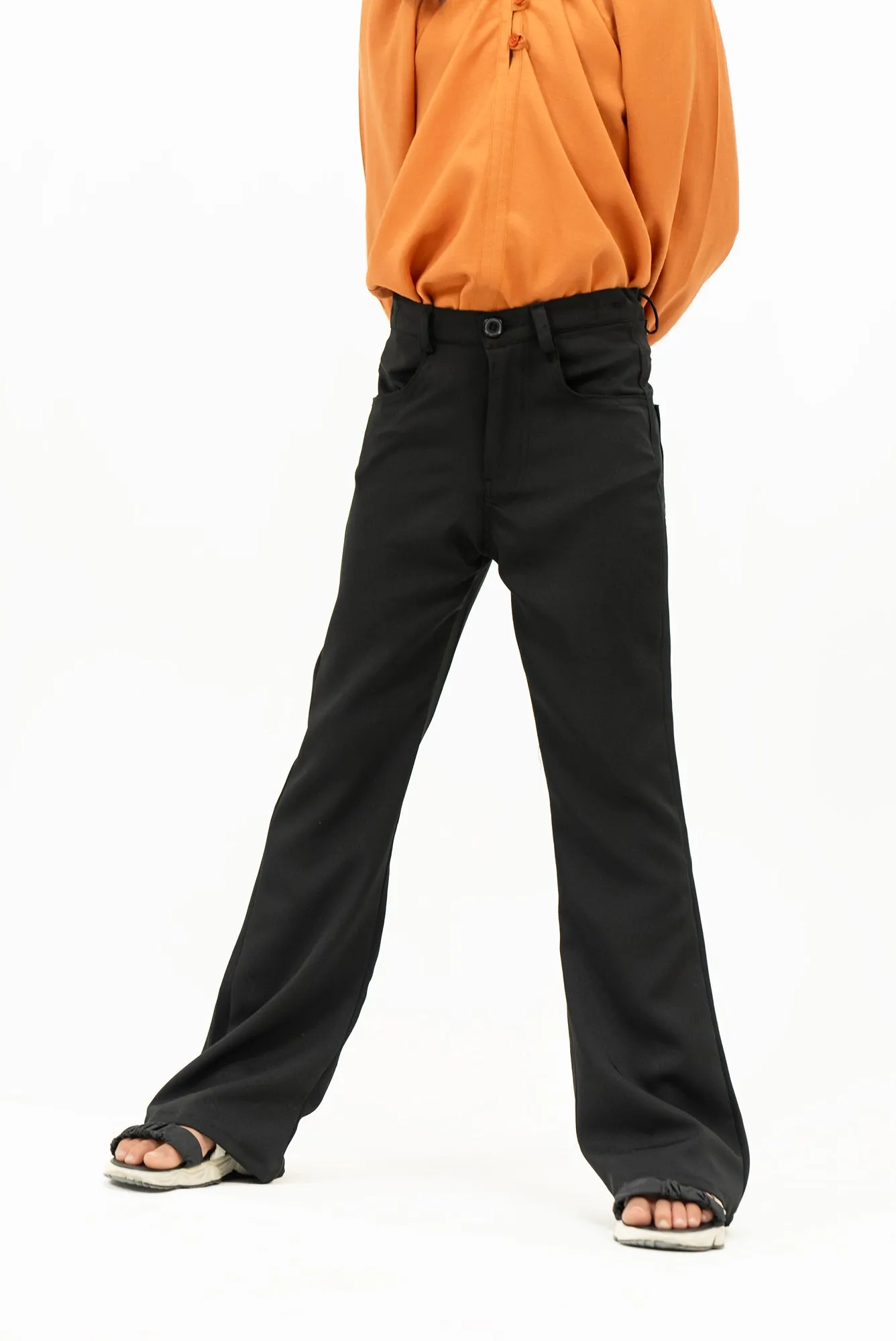 Girls Flared Trouser - Black