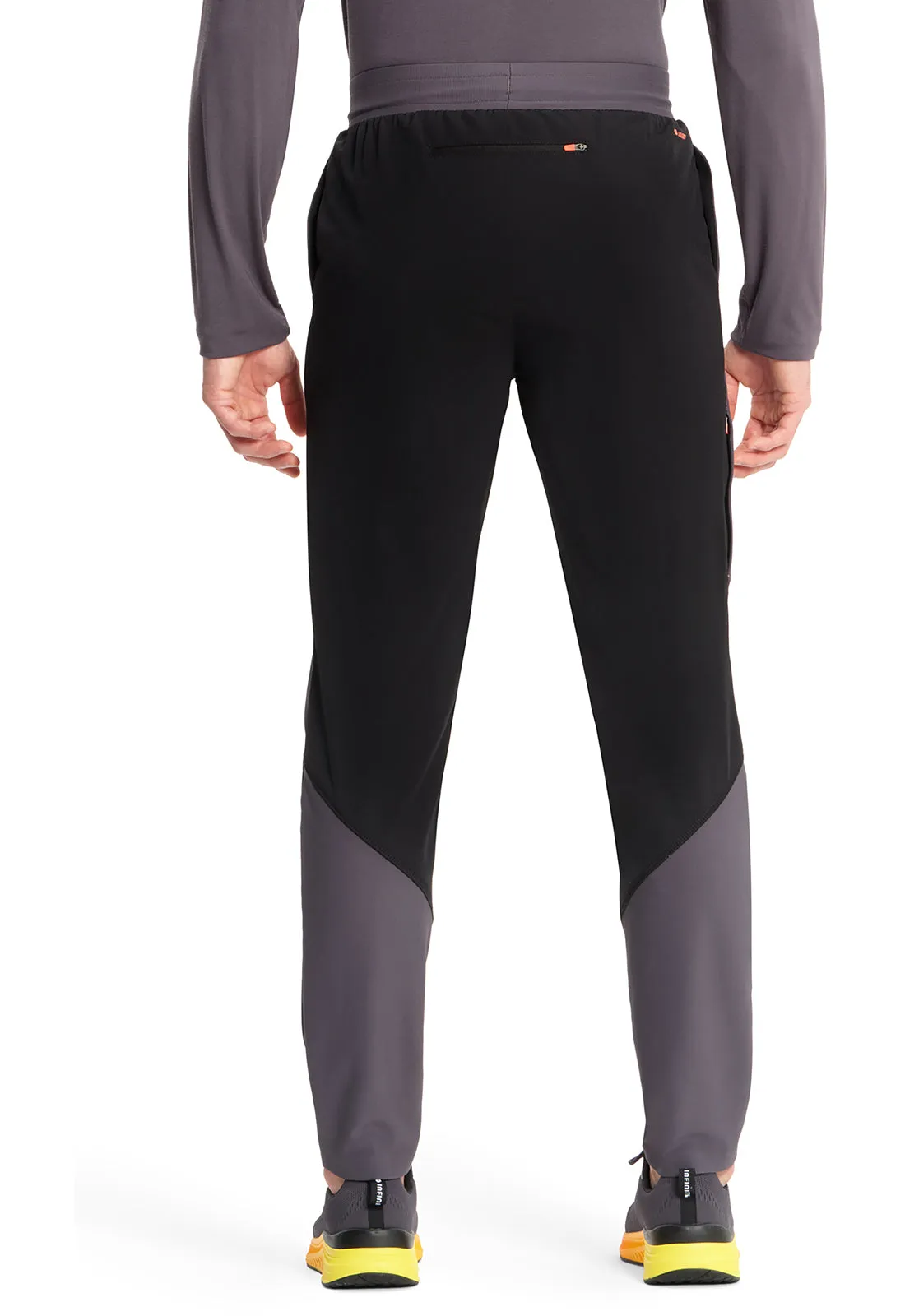 GNR8 IN008A Men's Mid Rise Slim Tapered Leg Pants Black