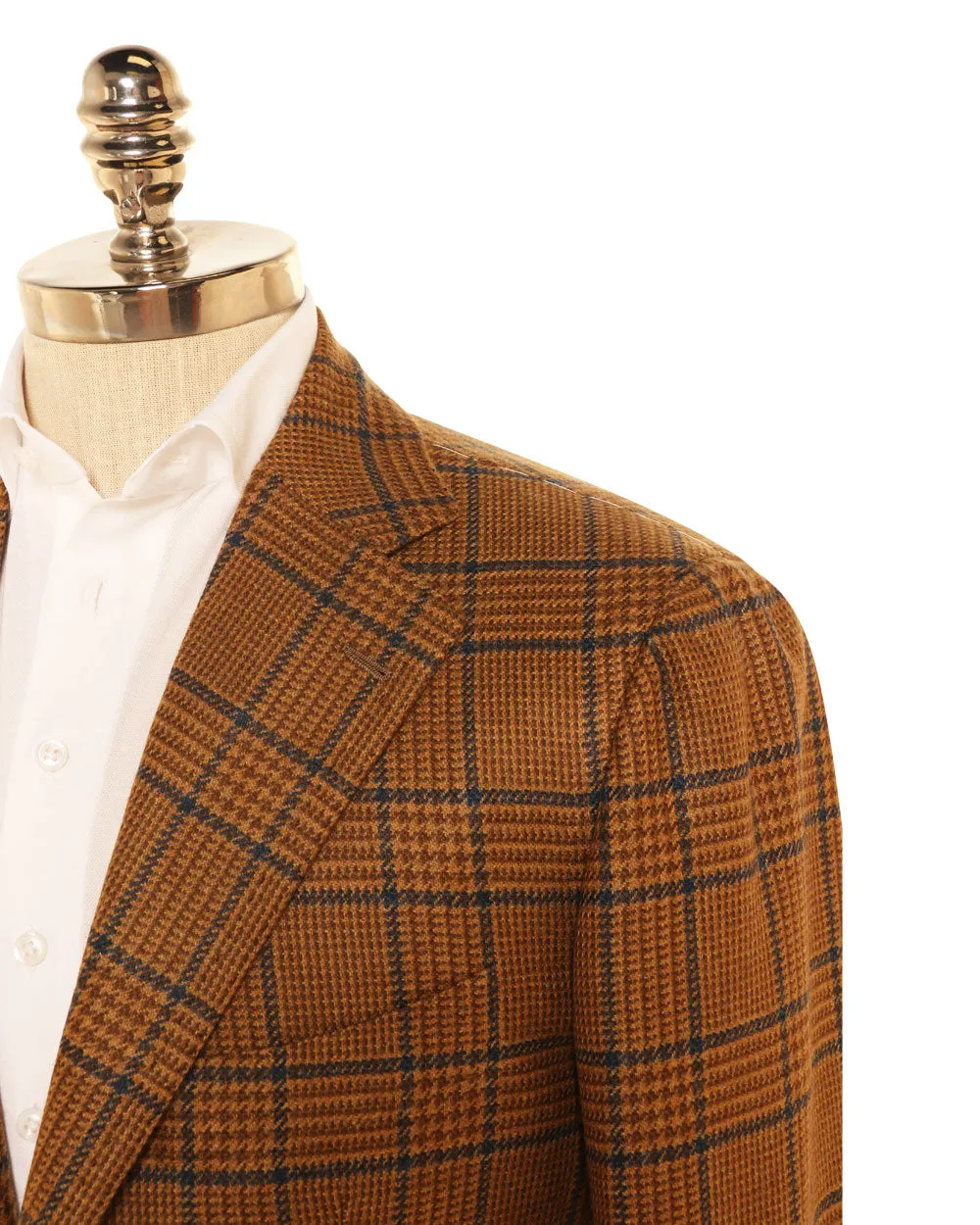 Gold and Navy Cashmere Glen Plaid Sportcoat