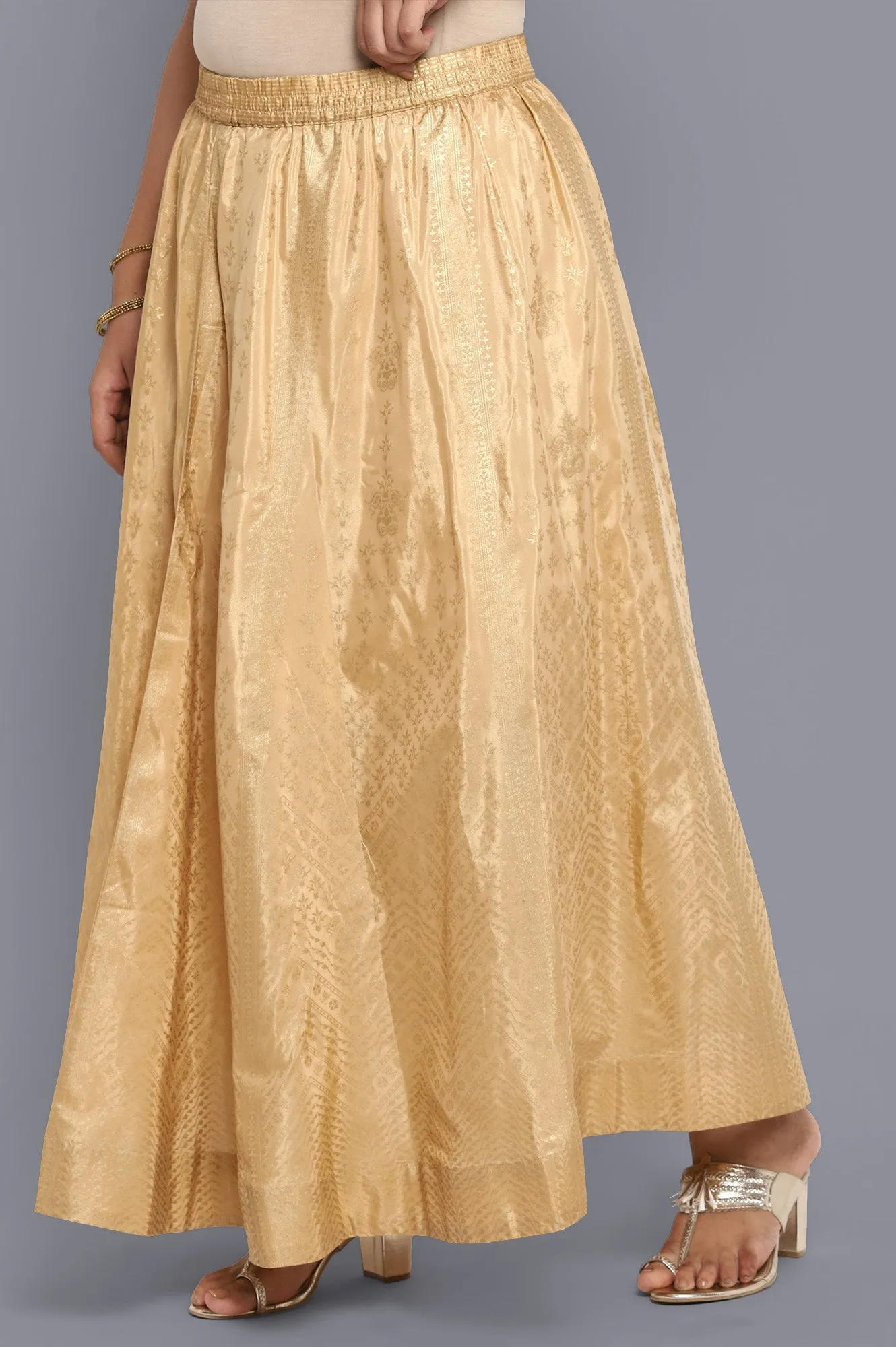 Gold Printed Skirts
