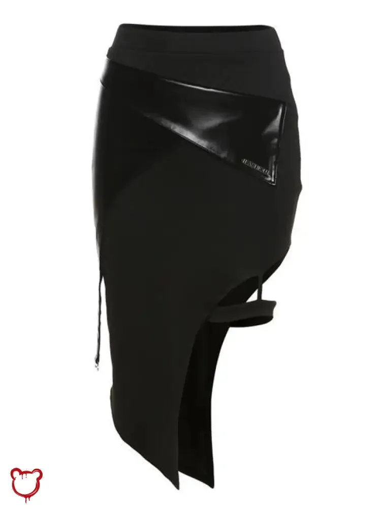 Gothic Faux Leather Skirt