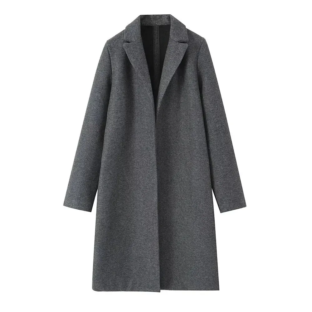 Grey Long Trench Coat | Dreamofthe90s