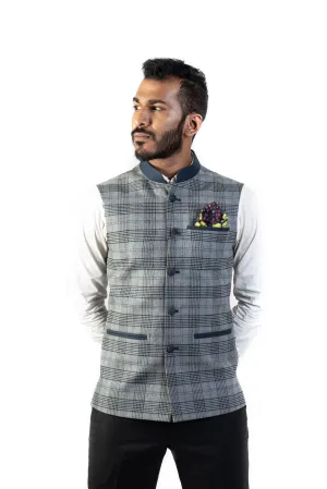 Grey Plaid Bandi