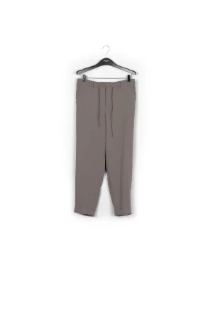 Grey striped tapered pants